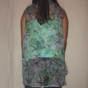Aeropostale Tops - Button Up Sheer Flower Top Aeropostale Tops - Button Up Sheer Flower Top